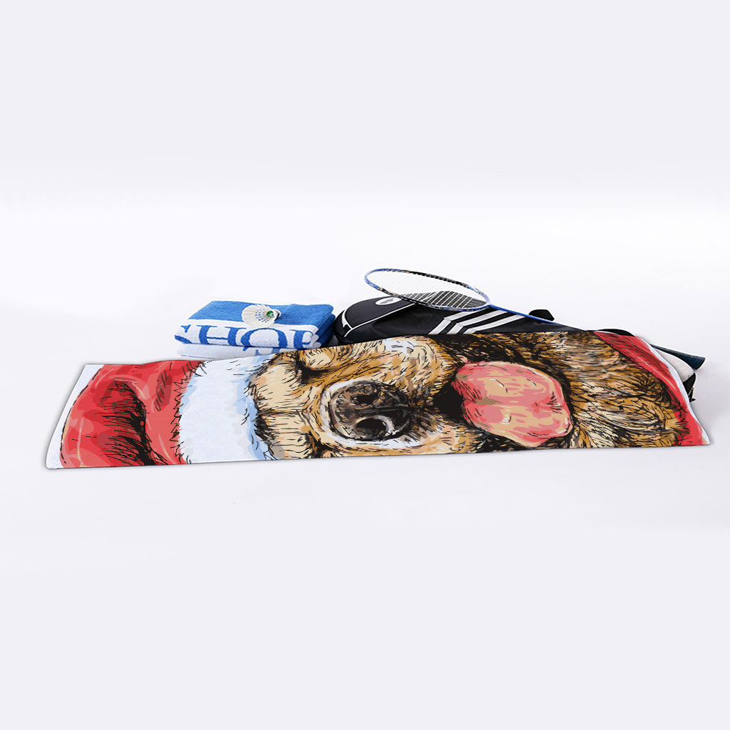 Santa Labrador Retriever Print Sports Towel