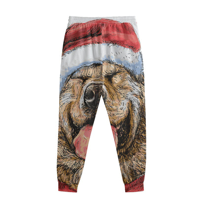 Santa Labrador Retriever Print Sweatpants