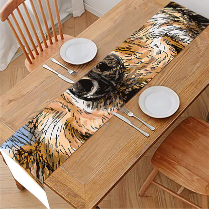 Santa Labrador Retriever Print Table Runner