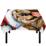 Santa Labrador Retriever Print Tablecloth