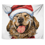 Santa Labrador Retriever Print Tapestry