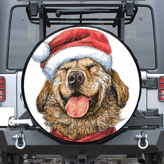 Santa Labrador Retriever Print Tire Cover