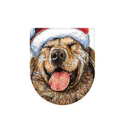 Santa Labrador Retriever Print Toilet Lid Cover