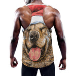 Santa Labrador Retriever Print Training Tank Top