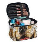 Santa Labrador Retriever Print Travel Makeup Bag