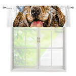 Santa Labrador Retriever Print Window Valance