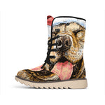 Santa Labrador Retriever Print Winter Boots