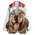 Santa Labrador Retriever Print Women's Blazer