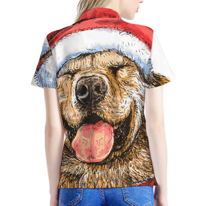 Santa Labrador Retriever Print Women's Polo Shirt