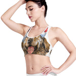 Santa Labrador Retriever Print Women's Sports Bra