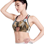 Santa Labrador Retriever Print Women's Sports Bra
