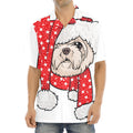 Santa Shih Tzu Print Aloha Shirt