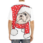 Santa Shih Tzu Print Aloha Shirt
