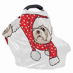 Santa Shih Tzu Print Baby Seat Cover