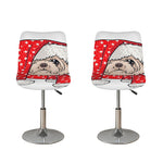 Santa Shih Tzu Print Bar Stool Covers