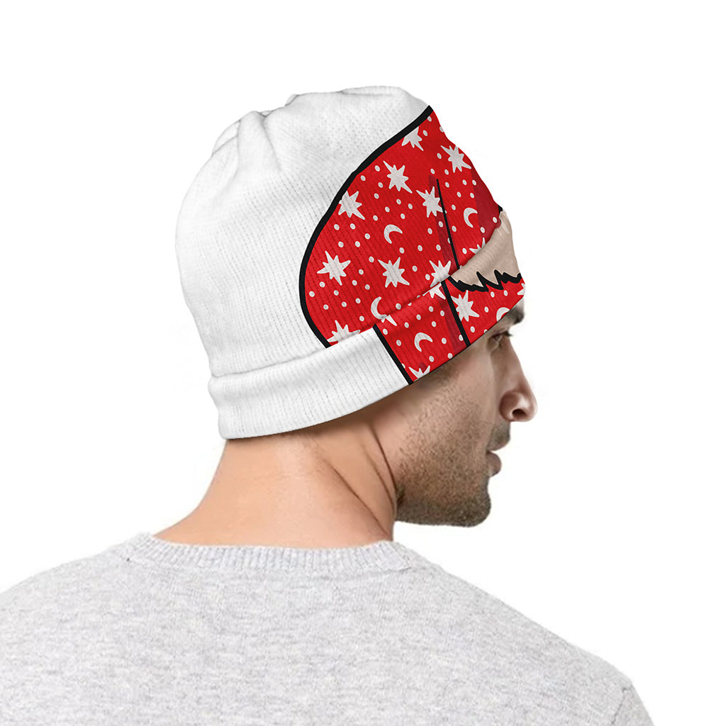 Santa Shih Tzu Print Beanie
