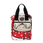 Santa Shih Tzu Print Bible Tote Bag