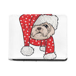 Santa Shih Tzu Print Bifold Wallet