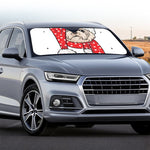 Santa Shih Tzu Print Car Windshield Sun Shade