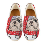 Santa Shih Tzu Print Casual Shoes