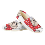 Santa Shih Tzu Print Casual Shoes