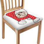 Santa Shih Tzu Print Chair Cushion Cover