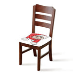 Santa Shih Tzu Print Chair Cushion Cover