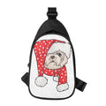 Santa Shih Tzu Print Sling Bag
