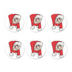 Santa Shih Tzu Print Coaster Set