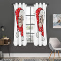 Santa Shih Tzu Print Grommet Curtain Panels