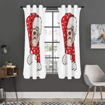Santa Shih Tzu Print Curtain
