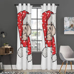 Santa Shih Tzu Print Curtain