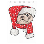 Santa Shih Tzu Print Curtain