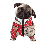 Santa Shih Tzu Print Dog Zip Up Jacket