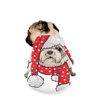 Santa Shih Tzu Print Dog Zip Up Jacket