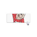 Santa Shih Tzu Print Extended Mouse Pad