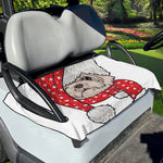 Santa Shih Tzu Print Golf Cart Seat Cover