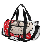 Santa Shih Tzu Print Gym Bag