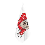 Santa Shih Tzu Print Hand Towel