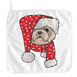 Santa Shih Tzu Print Hand Towel