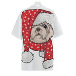 Santa Shih Tzu Print Hawaiian Shirt