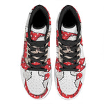 Santa Shih Tzu Print High Top Leather Sneakers