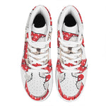 Santa Shih Tzu Print High Top Leather Sneakers