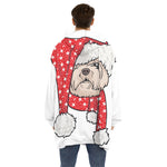 Santa Shih Tzu Print Hoodie Blanket