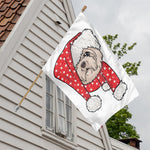 Santa Shih Tzu Print House Flag