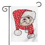 Santa Shih Tzu Print House Flag