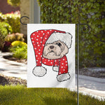 Santa Shih Tzu Print House Flag