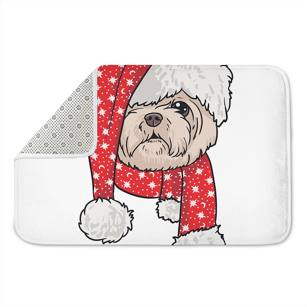 Santa Shih Tzu Print Indoor Door Mat