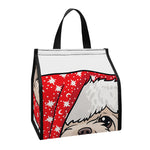 Santa Shih Tzu Print Insulated Lunch Tote