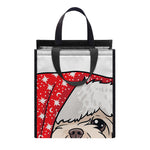 Santa Shih Tzu Print Insulated Lunch Tote